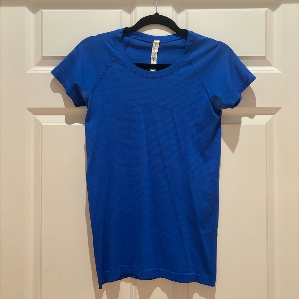 Blue Lululemon Swiftly Tech Short-Sleeve Shirt